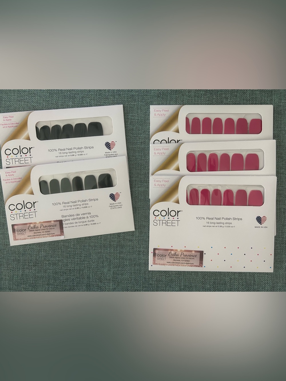 Color Street 5-Piece Solid Nail Polish Strip Bundle – New/Sealed